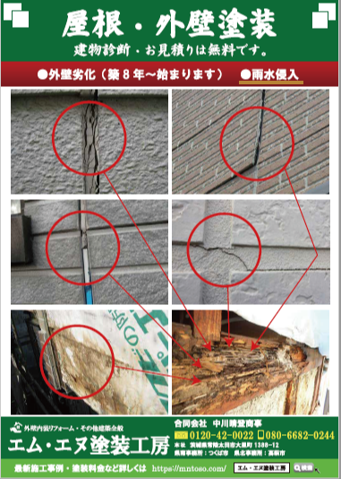 エヌエム塗装工房の屋根・外壁塗装チラシ